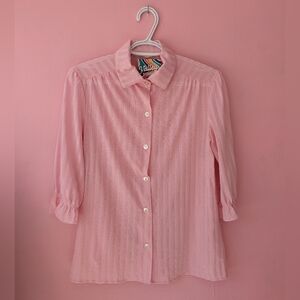 70s Pink Blouse